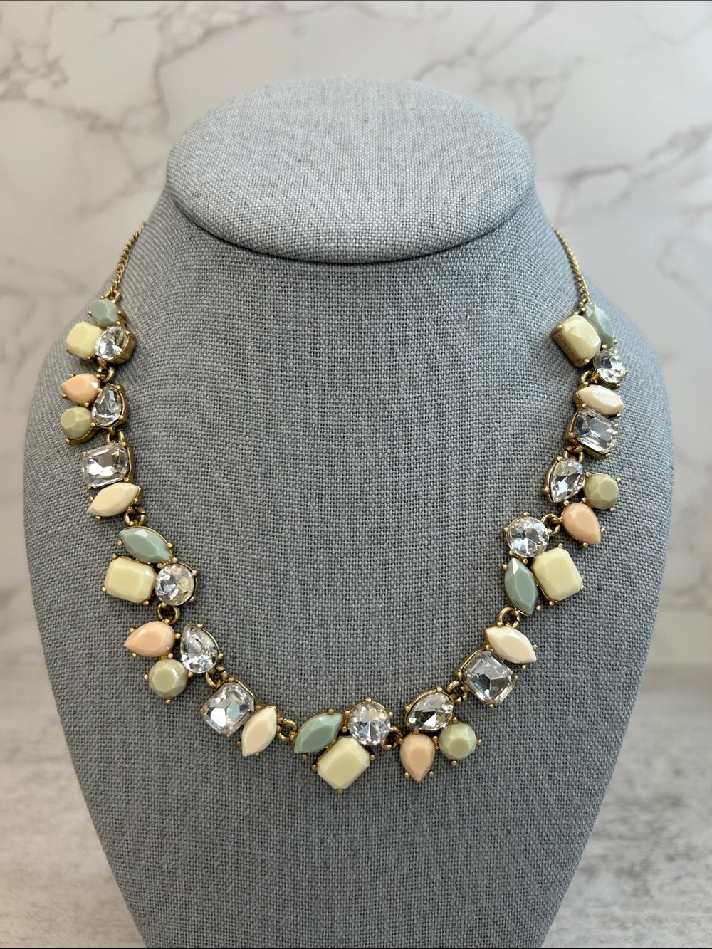 J. Crew Pastel Faux Gemstone Statement Necklace - Women Jewelry